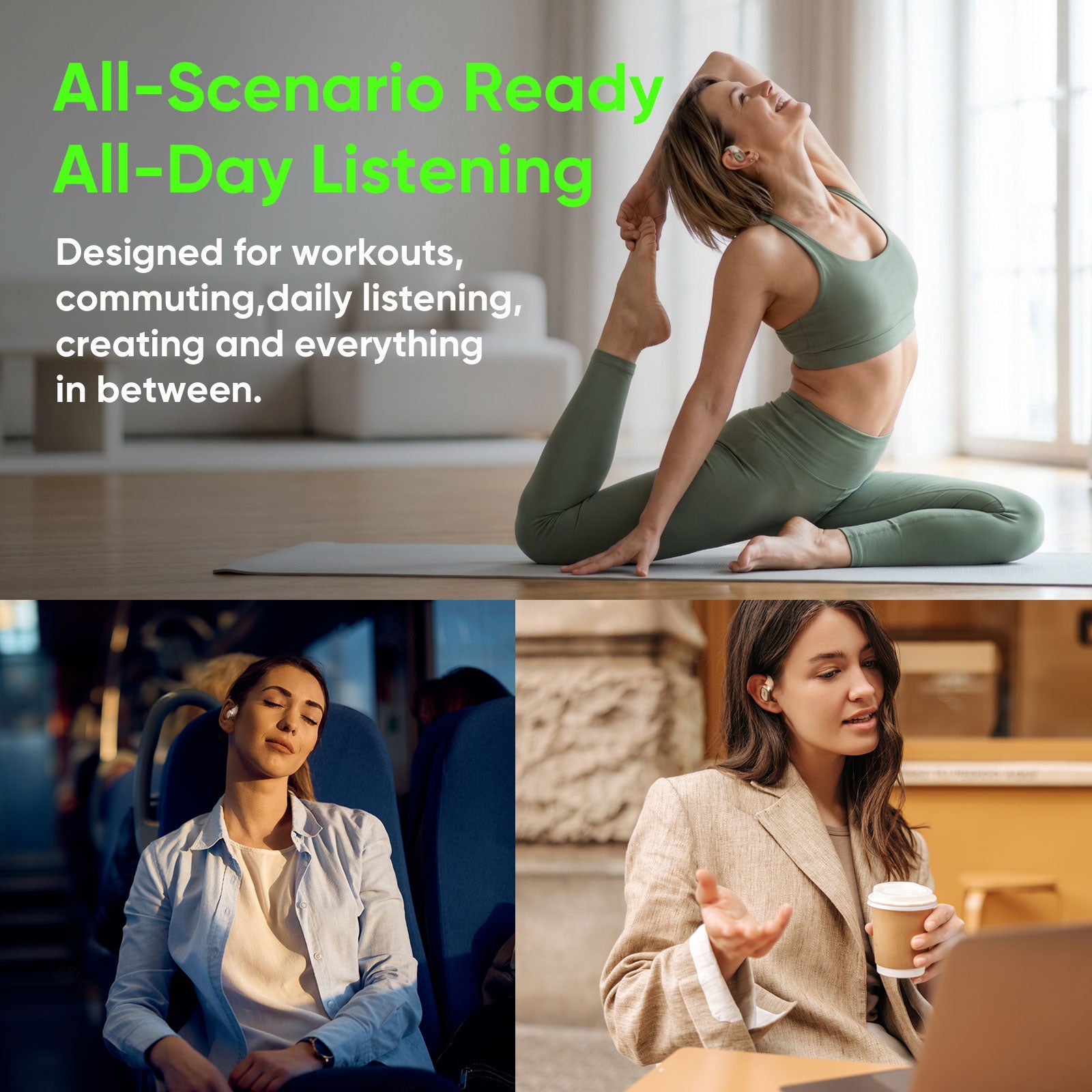 FreSound Open Earbuds for All-Day Comfort